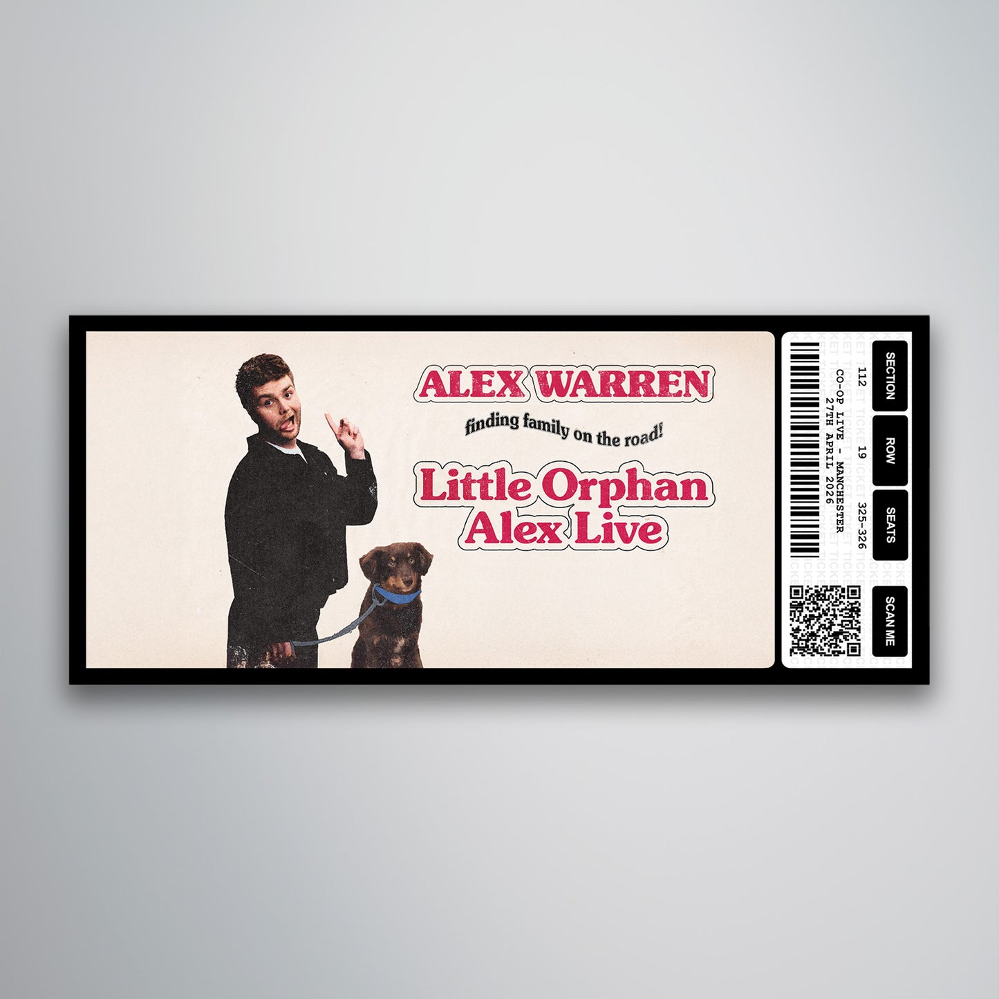 Alex Warren - Little Orphan Alex Live - Souvenir Gift Ticket