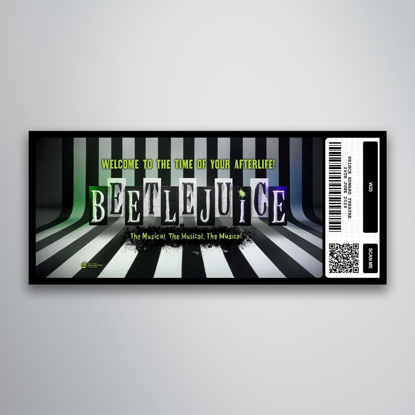 Beetle Juice - Souvenir Gift Ticket