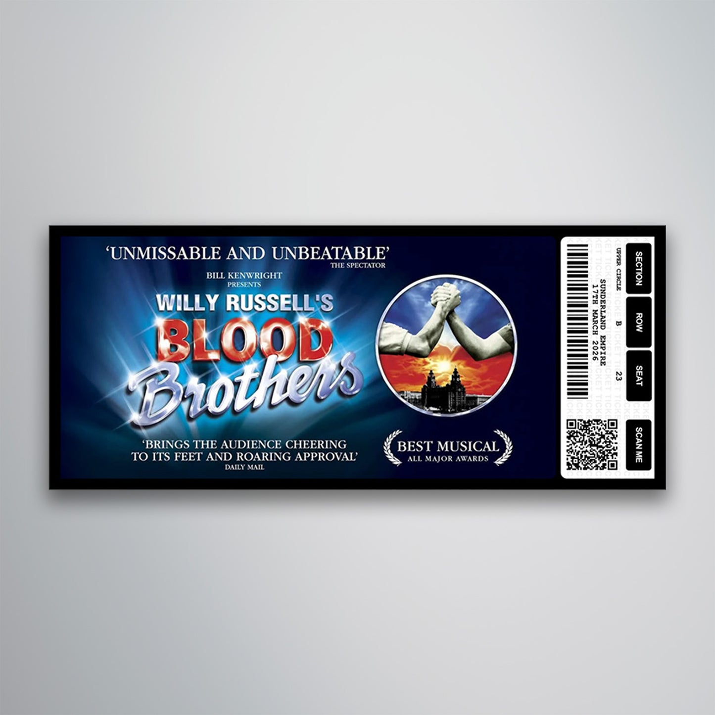 Blood Brothers - Souvenir Gift Ticket