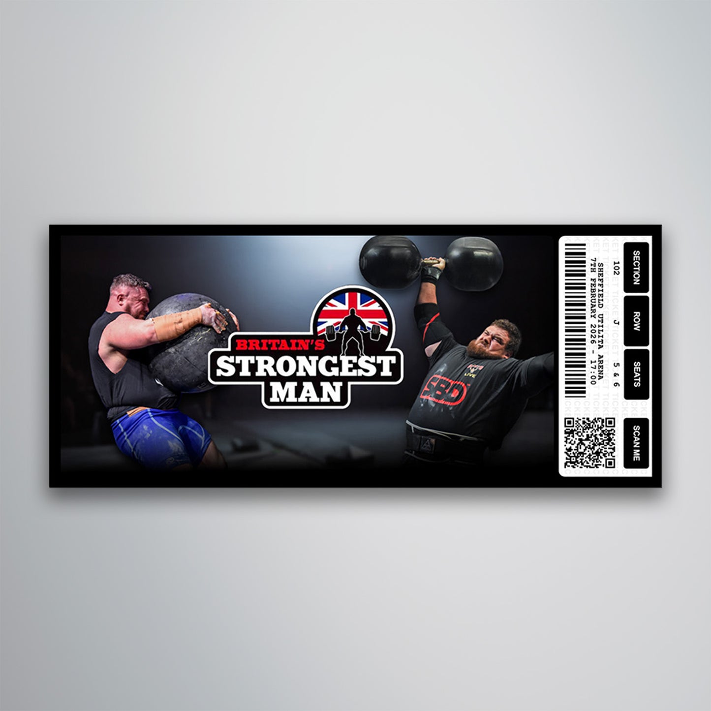 Britains Strongest Man - Souvenir Gift Ticket
