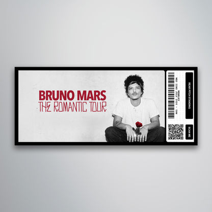Bruno Mars - The Romantic Tour - Souvenir Gift Ticket