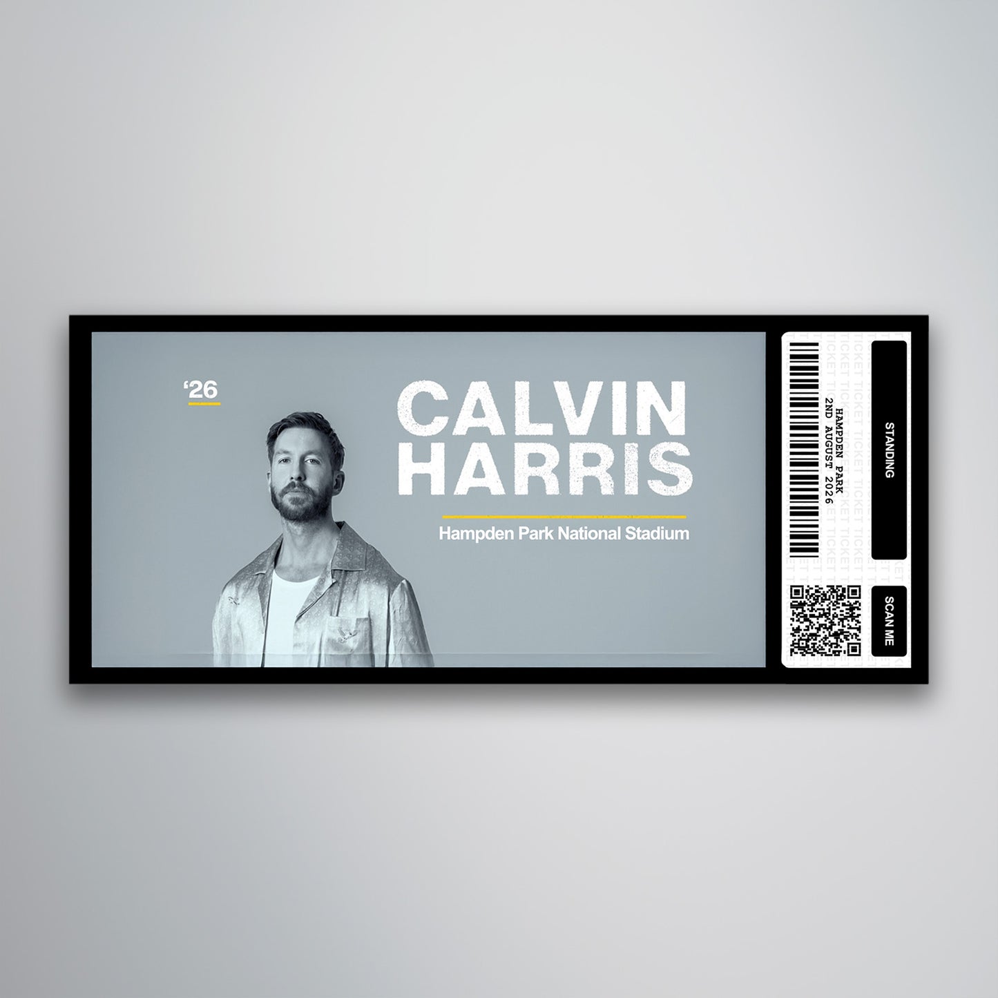 Calvin Harris - Hampden Park - Souvenir Gift Ticket