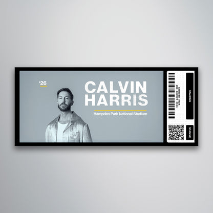 Calvin Harris - Hampden Park - Souvenir Gift Ticket