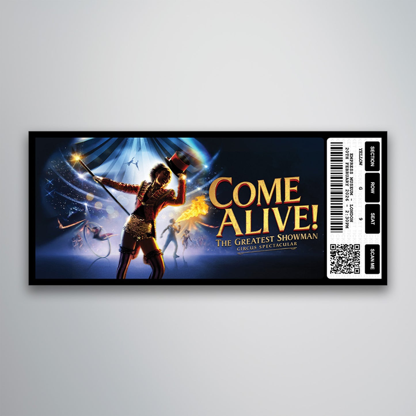 Come Alive (The Greatest Showman) - Souvenir Gift Ticket