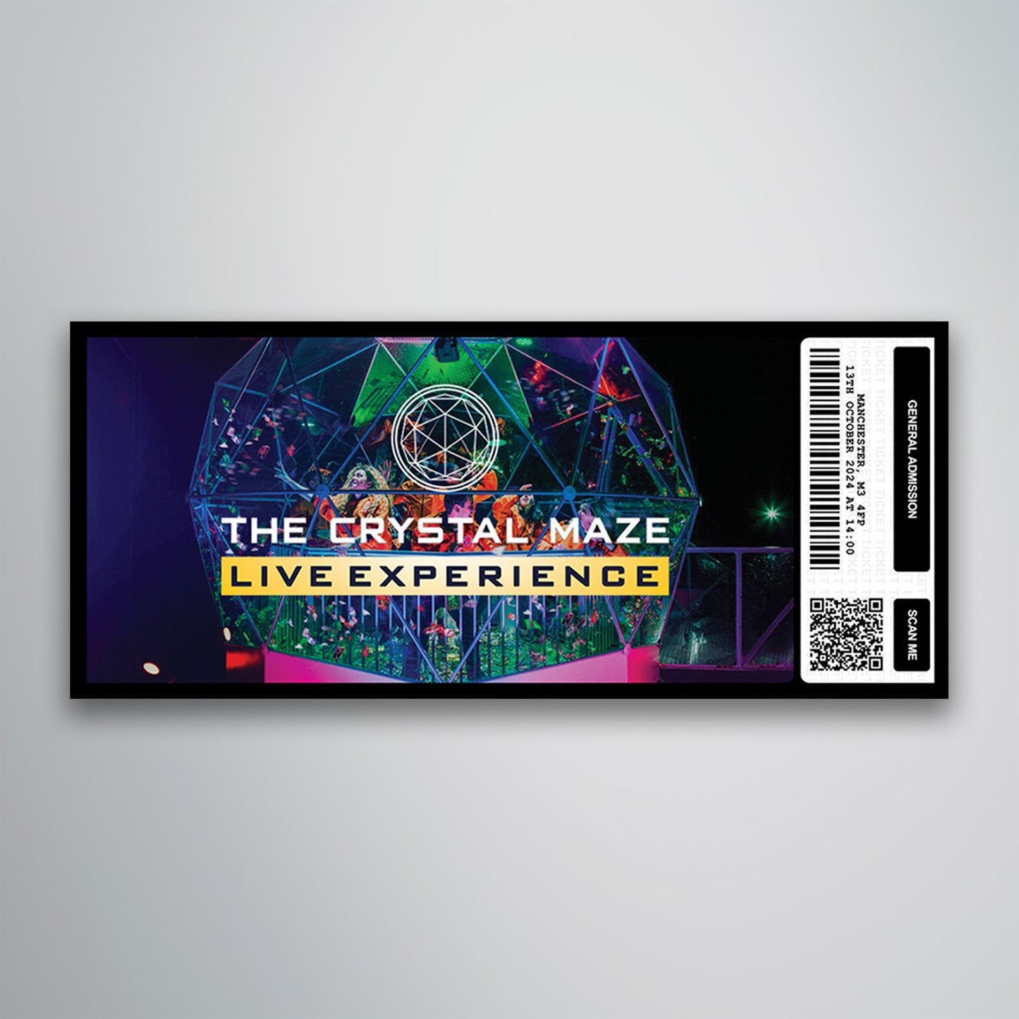 The Crystal Maze Live Experience - Souvenir Gift Ticket