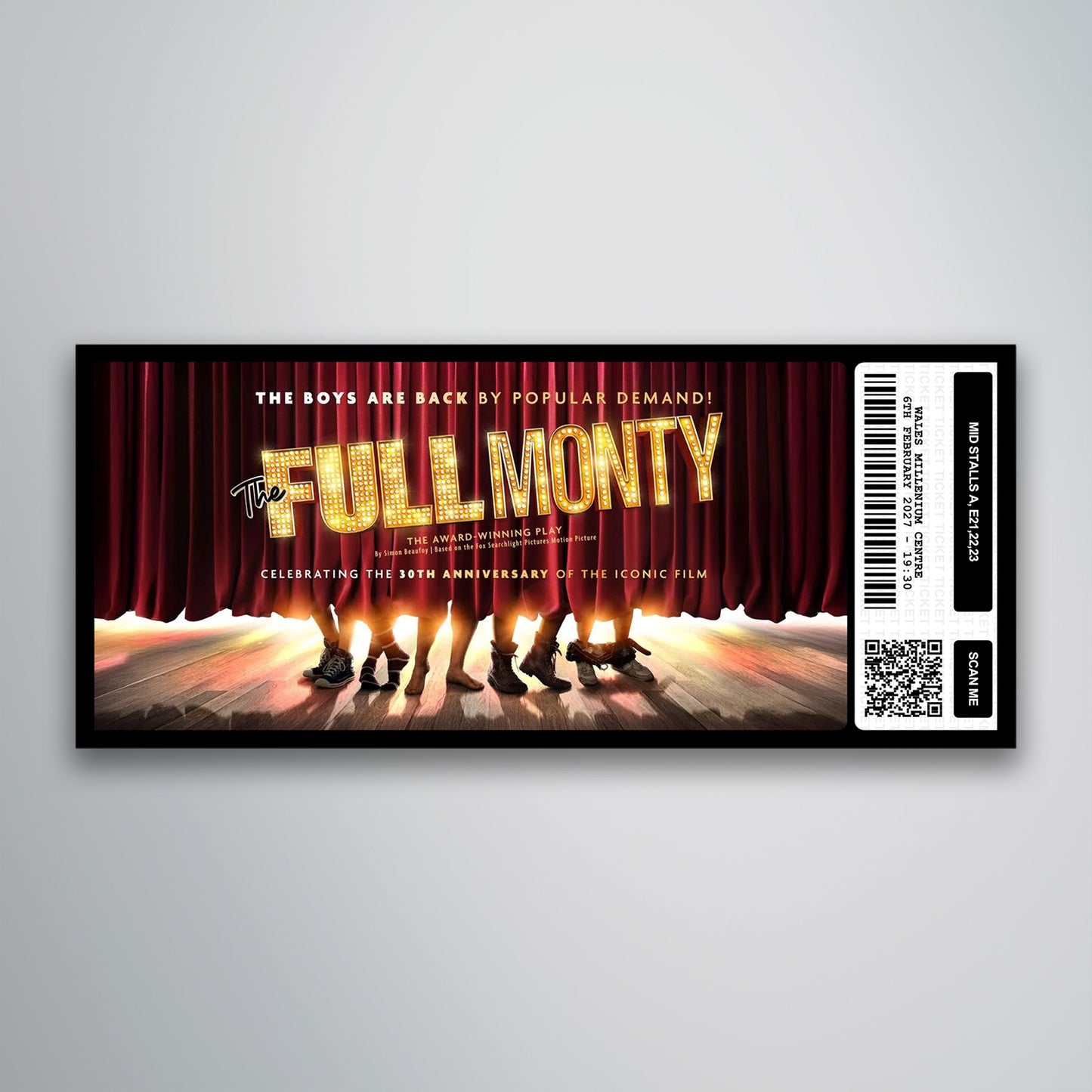The Full Monty - Souvenir Gift Ticket