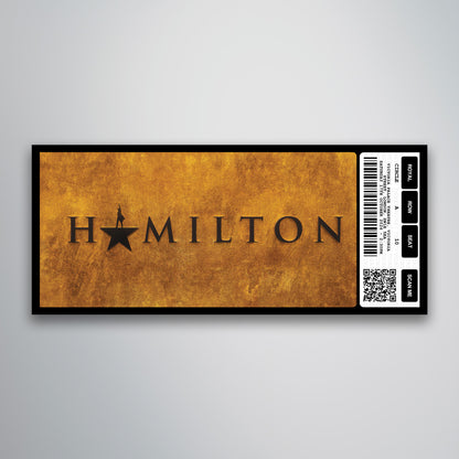 Hamilton - Souvenir Gift Ticket