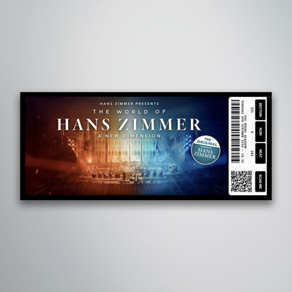 Hans Zimmer - A New Dimension - Souvenir Gift Ticket