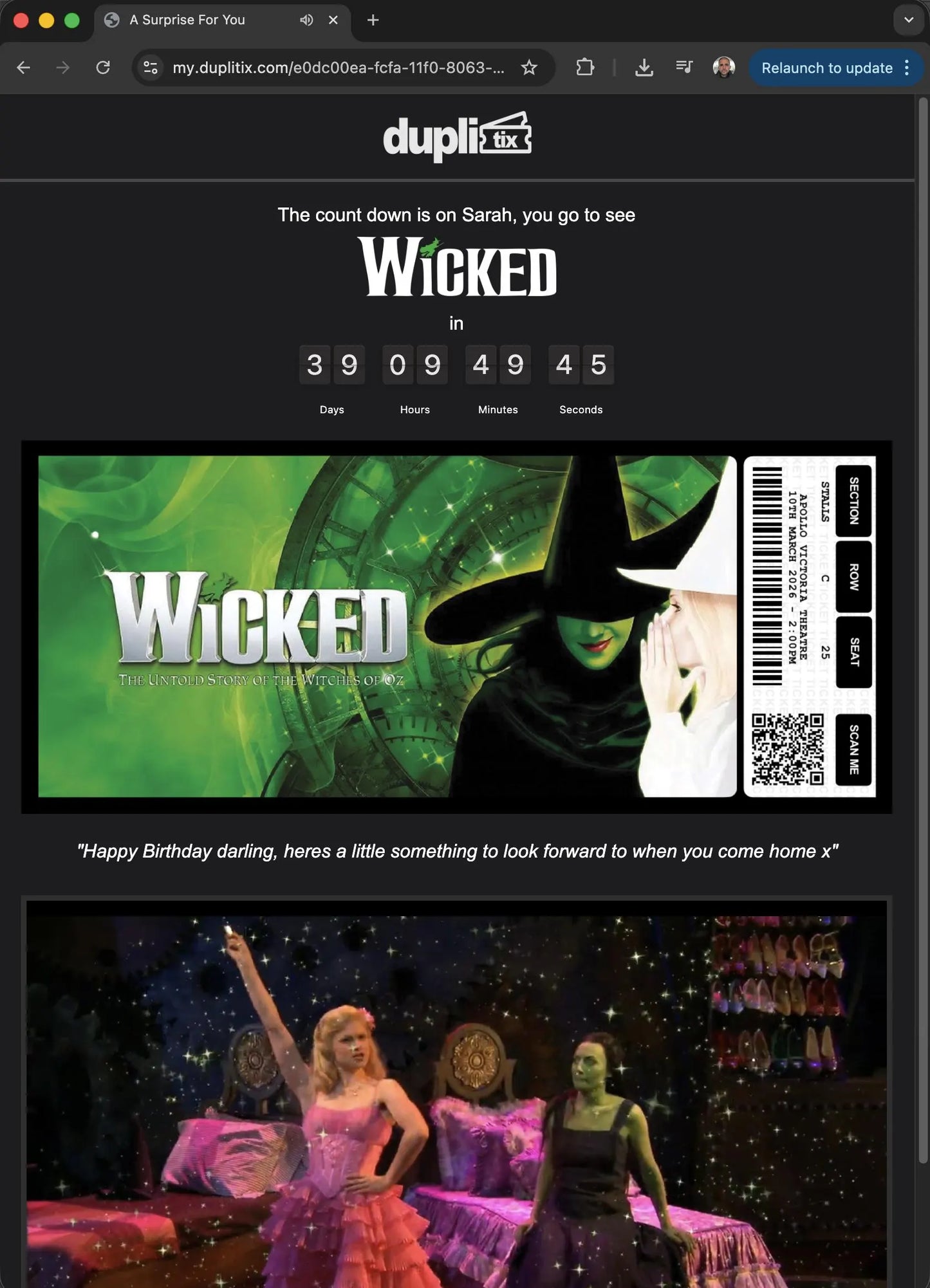 Event Reveal Webpage