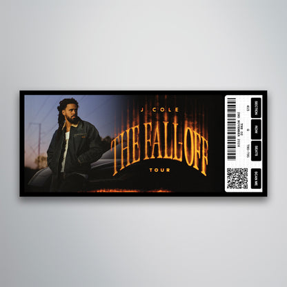 J Cole - The Fall-Off Tour - Souvenir Gift Ticket