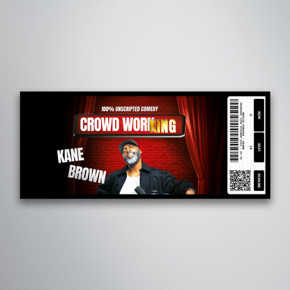 Kane Brown - Crowd Working - Souvenir Gift Ticket