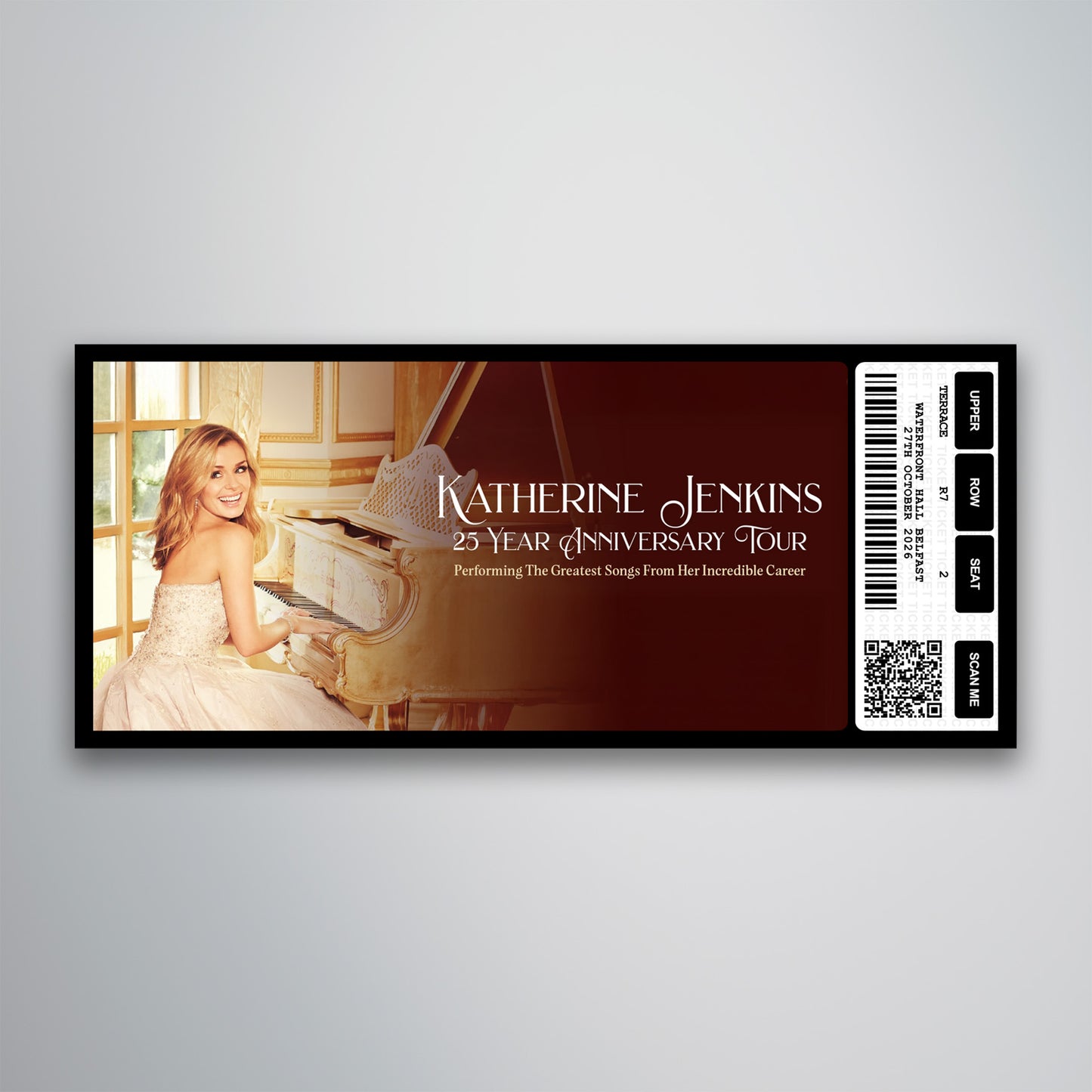 Katherine Jenkins - 25 Year Anniversary Tour - Souvenir Gift Ticket
