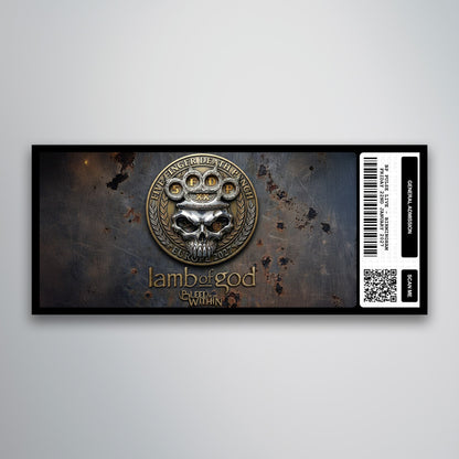 Lamb of God - Souvenir Gift Ticket