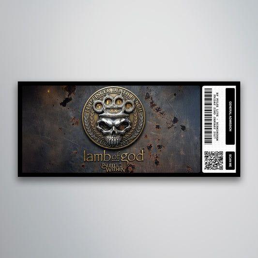 Lamb of God - Souvenir Gift Ticket