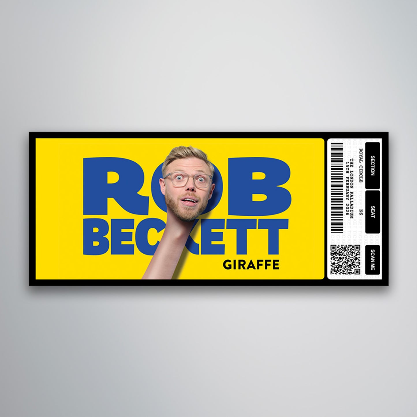 Rob Beckett - Giraffe Tour - Souvenir Ticket