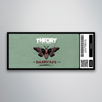 Theory of Deadman - The Barricade Tour - Souvenir Gift Ticket