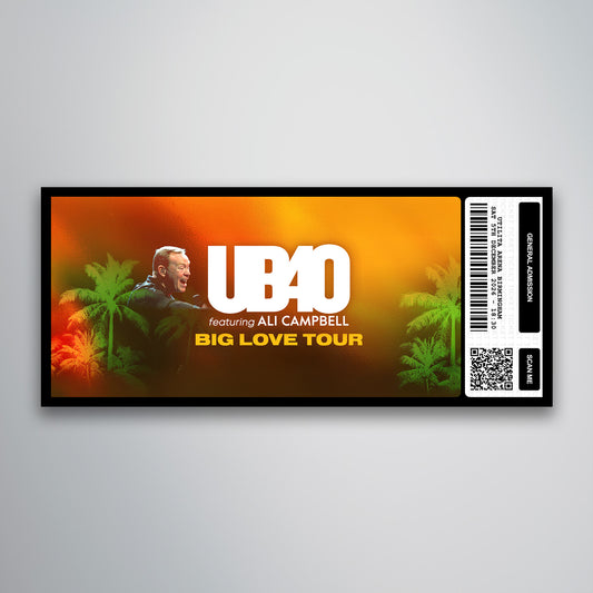 UB40 - Big Love Tour - Souvenir Gift Ticket